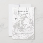 Klassische Moderne Rustikale Winterhochzeit RSVP Karte (Vorderseite)