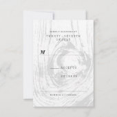 Klassische Moderne Rustikale Winterhochzeit RSVP Karte (Vorderseite)