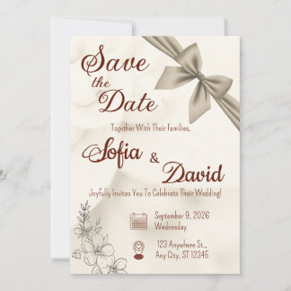 Klassische moderne Save-the-Date-Karte Einladung
