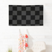 Klassische, moderne Schwarz-Smoky-Schwarz-Schachbr Banner (Insitu)