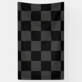 Klassische, moderne Schwarz-Smoky-Schwarz-Schachbr Banner (Vertikal)