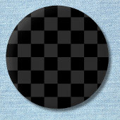 Klassische, moderne Schwarz-Smoky-Schwarz-Schachbr Button