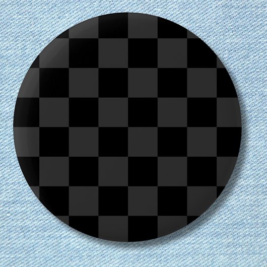 Klassische, moderne Schwarz-Smoky-Schwarz-Schachbr Button