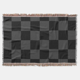 Klassische, moderne Schwarz-Smoky-Schwarz-Schachbr Decke