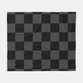 Klassische, moderne Schwarz-Smoky-Schwarz-Schachbr Fleecedecke (Vorderseite (Horizontal))