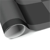 Klassische, moderne Schwarz-Smoky-Schwarz-Schachbr Geschenkpapier (Rolleneckpunkt)