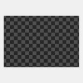 Klassische, moderne Schwarz-Smoky-Schwarz-Schachbr Geschenkpapier Set (Vorderseite 3)