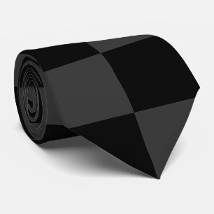 Klassische, moderne Schwarz-Smoky-Schwarz-Schachbr Krawatte