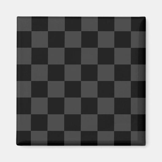 Klassische, moderne Schwarz-Smoky-Schwarz-Schachbr Magnet (Vorne)