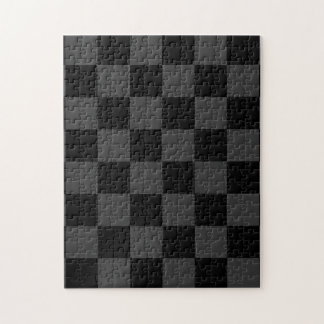 Klassische, moderne Schwarz-Smoky-Schwarz-Schachbr Puzzle