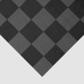 Klassische, moderne Schwarz-Smoky-Schwarz-Schachbr Seidenpapier (Ausschnitt)