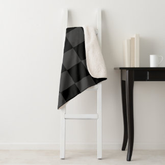 Klassische, moderne Schwarz-Smoky-Schwarz-Schachbr Sherpadecke