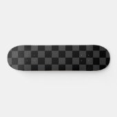 Klassische, moderne Schwarz-Smoky-Schwarz-Schachbr Skateboard (Horizontal)