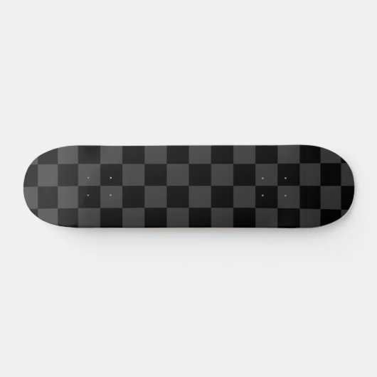 Klassische, moderne Schwarz-Smoky-Schwarz-Schachbr Skateboard (Horizontal)
