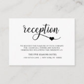 Klassische moderne Schwarz-weiße Herzenssehen Begleitkarte (Vorderseite)