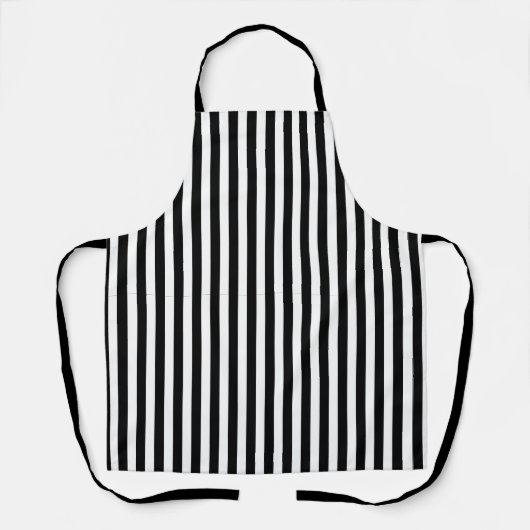 Klassische, moderne schwarz-weiße vertikale Streif Schürze (Vorderseite)