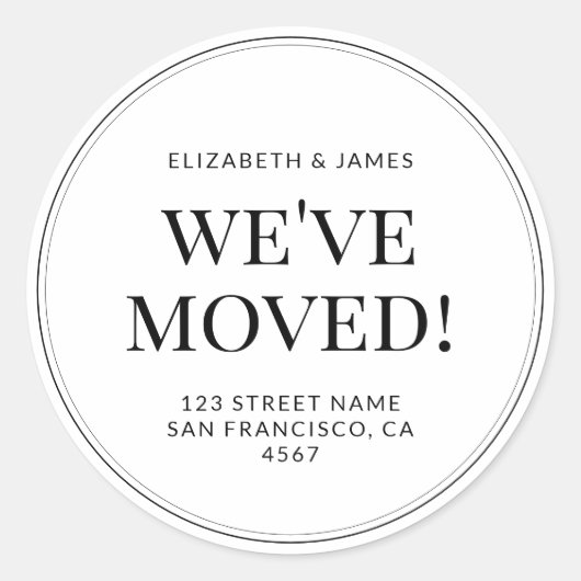 Klassische moderne Typografie, die wir entwickelt  Runder Aufkleber (Vorderseite)