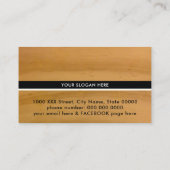 klassische, moderne und stilvolle Holzstruktur ber Visitenkarte (Rückseite)