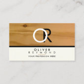 klassische, moderne und stilvolle Holzstruktur ber Visitenkarte (Vorderseite)