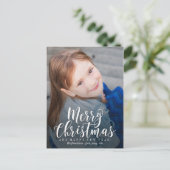 Klassische Moderne Weihnachtskarte Feiertagspostkarte (Stehend Vorderseite)