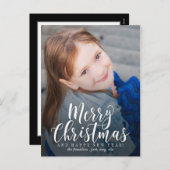 Klassische Moderne Weihnachtskarte Feiertagspostkarte (Vorne/Hinten)