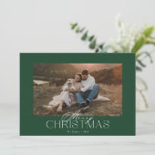 Klassische Moderne Weihnachtskarte mit Foto Feiertagskarte (Stehend Vorderseite)