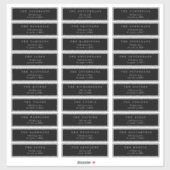 Klassische Mongram Black Wappen Hochzeit Aufkleber (Blatt)