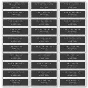 Klassische Mongram Black Wappen Hochzeit Aufkleber