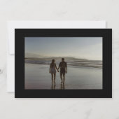 Klassische Mongram Black Wappen Hochzeit Save The Date (Rückseite)