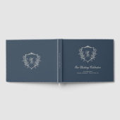 klassische Mongram-Wappen-Hochzeit Gästebuch (Voll)