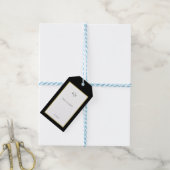 Klassische Monogram Black Gold Geschenkegel Geschenkanhänger (Mit Garn)