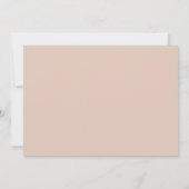 Klassische Monogram Boho Beige Border Stationery Mitteilungskarte (Rückseite)