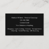 Klassische Monogram Personal Assistant Business Ca Visitenkarte (Rückseite)