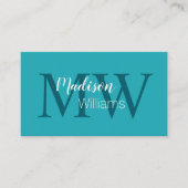 Klassische Monogram Personal Assistant Business Ca Visitenkarte (Vorderseite)