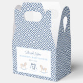 Klassische Monogram Rocking Horse Baby Boy Shower Geschenkschachtel (Offen)