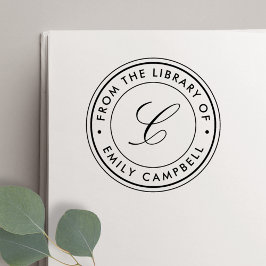 Klassische Monogramm aus der Bibliothek des Buchze Permastempel