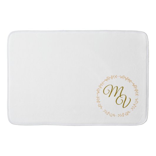 Klassische Monogramm-Badmatte - Wahl von Größen Badematte (Vorderseite)
