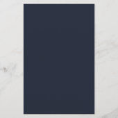 Klassische Monogramm- Briefpapier mit navyblauer U (Rückseite)