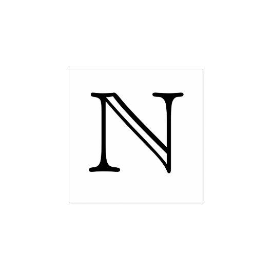 Klassische Monogramm-Buchstaben N 1 Zoll-Briefmark Gummistempel (Prägung)