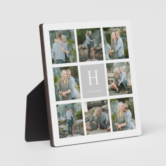 Klassische Monogramm-Collage Fotoplatte (Vorderseite)