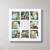 Klassische Monogramm-Collage Leinwanddruck (Vorderseite)