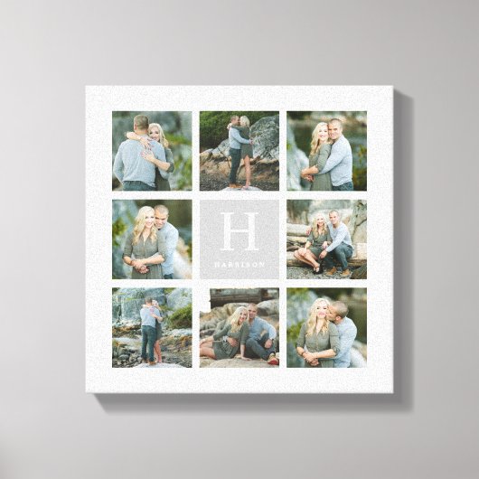 Klassische Monogramm-Collage Leinwanddruck (Vorderseite)