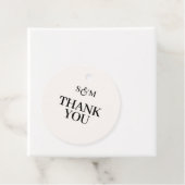 Klassische Monogramm-Dankeshochzeit Geschenkanhänger (Beispiel)