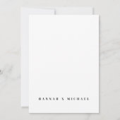 Klassische, monogramm elegante Hochzeit Einladung (Rückseite)