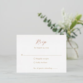 Klassische Monogramm-Elegante-Hochzeit-Folie-RSVP- Folie Einladungspostkarte