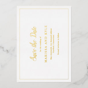 Klassische Monogramm-Eleganz-Hochzeit - Speichern Folieneinladung
