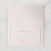 Klassische Monogramm-Hochzeit Platzkarte (Außenseite Aufgefaltet)