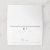 Klassische Monogramm-Hochzeit-Platzkarte Platzkarte (Außenseite Aufgefaltet)