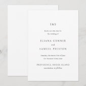 Klassische Monogramm-Hochzeit Save The Date (Vorne/Hinten)