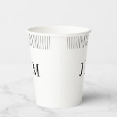 Klassische Monogramm-Hochzeitslinie Pappbecher (Rechts)